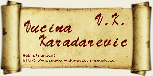 Vucina Karadarević vizit kartica